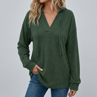 Women's V-Neck Oversized Hoodie