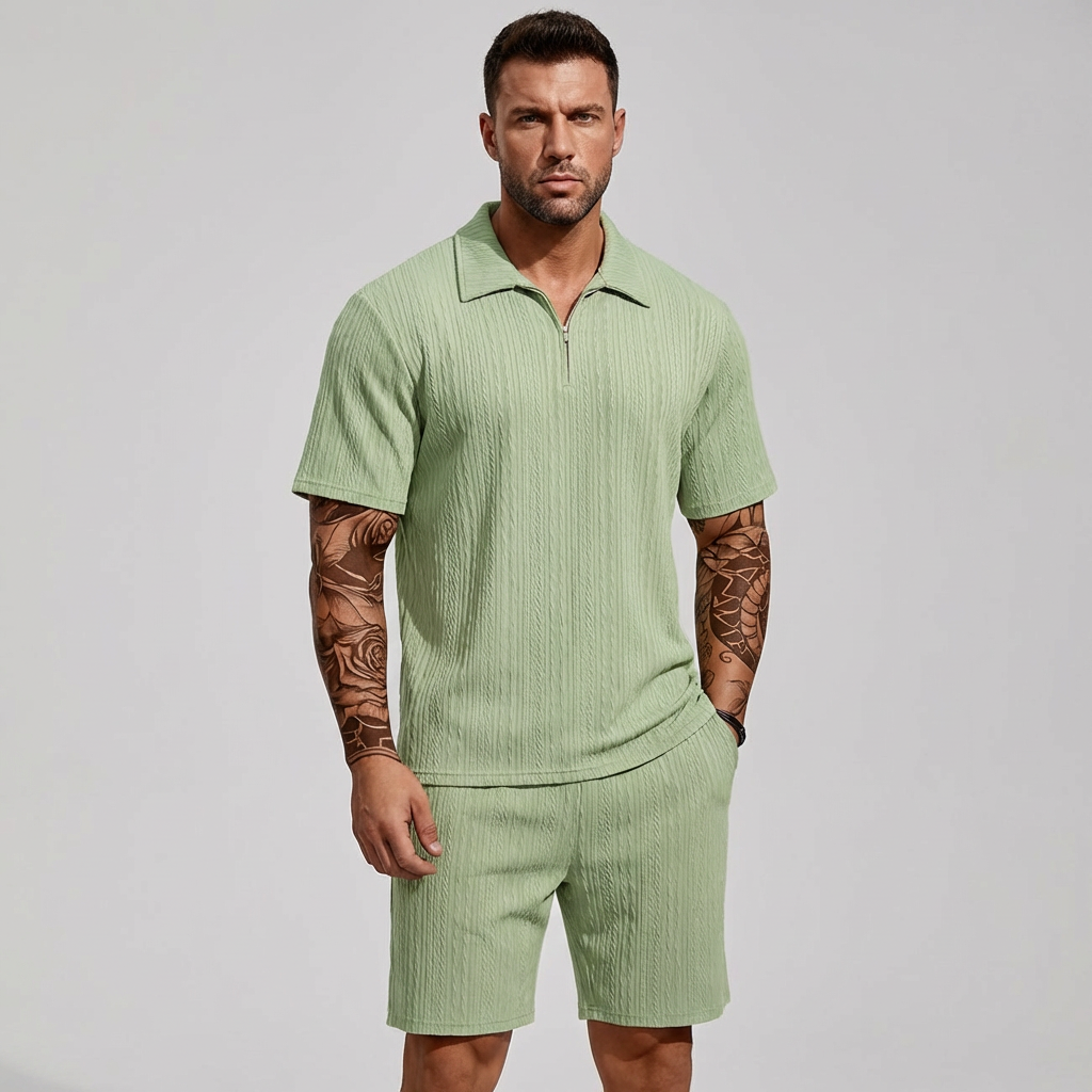 Men's 2-Piece Casual Suit Set - VibreMode