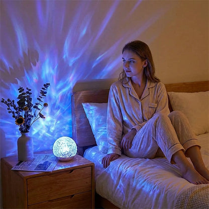 Colorful Ocean Wave Table Lamp