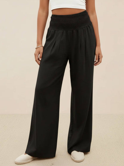 Elegant High Waisted Wide Leg Women's Pants