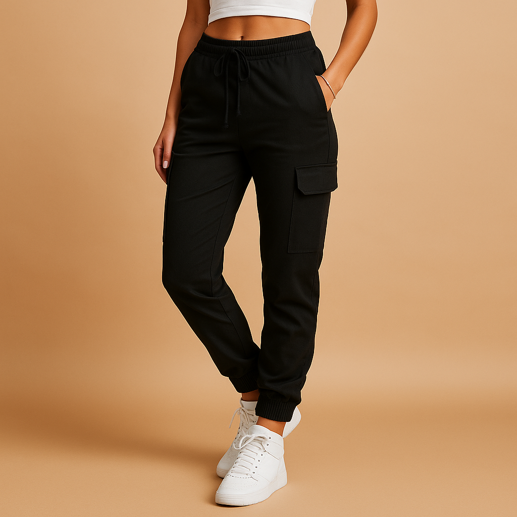Women's Slim Fit Cargo Pants High Waist - VibreMode