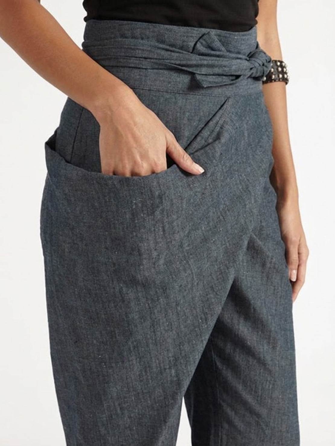 Fitted High Waist Slim Crop Pants for Women