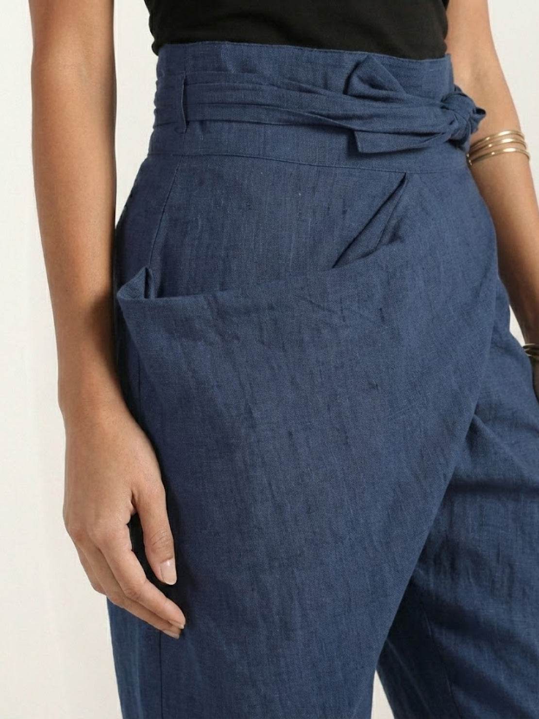 Fitted High Waist Slim Crop Pants for Women