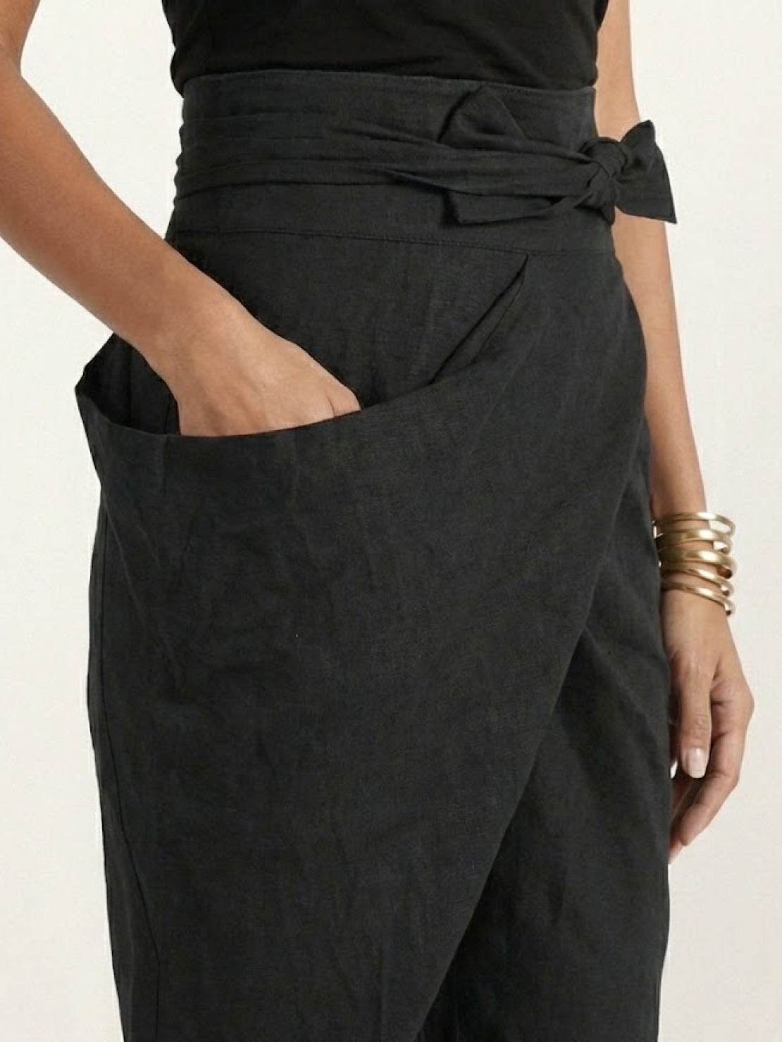 Fitted High Waist Slim Crop Pants for Women