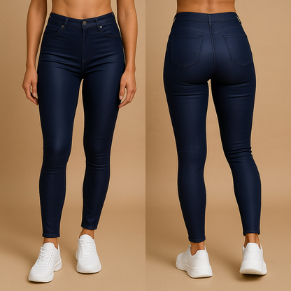 High-waisted slim fit trousers for women with a flattering modern silhouette, ideal for casual outfits, office wear, and elegant everyday styling.