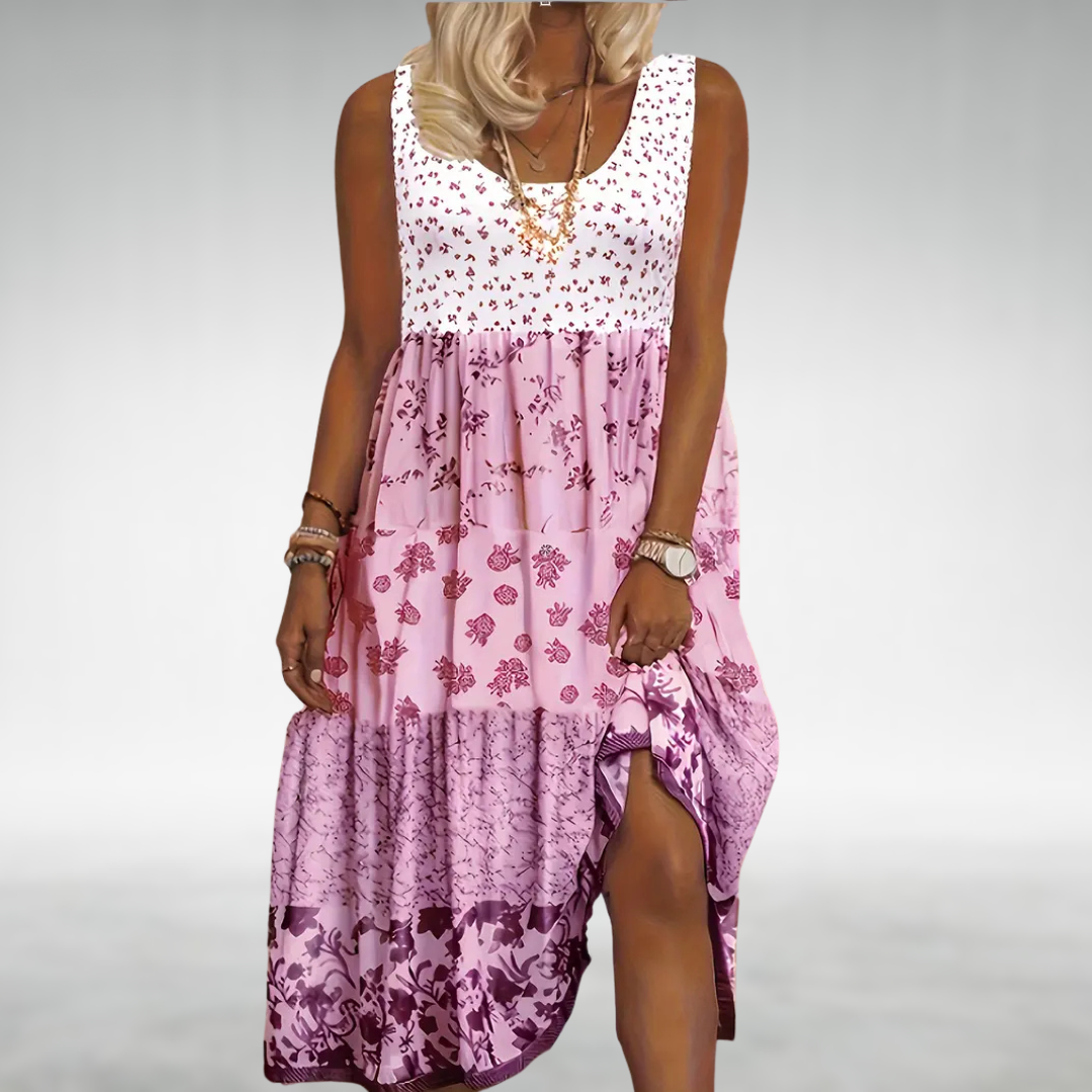 Chic Lace Flowy Evening Dress for Women