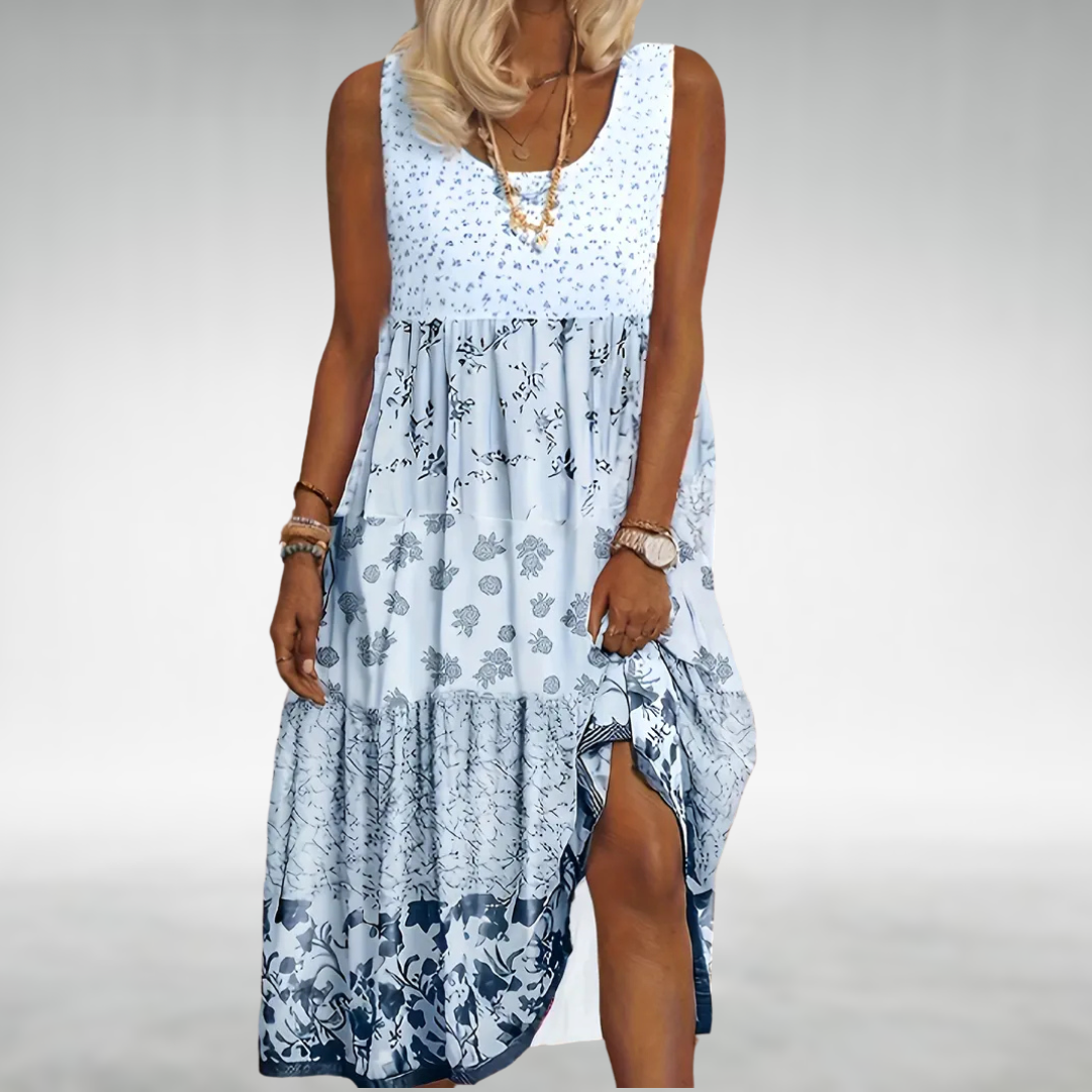 Chic Lace Flowy Evening Dress for Women