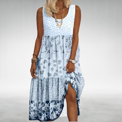 Chic Lace Flowy Evening Dress for Women