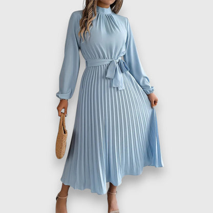 Women's High Neck Midi Dress - VibreMode