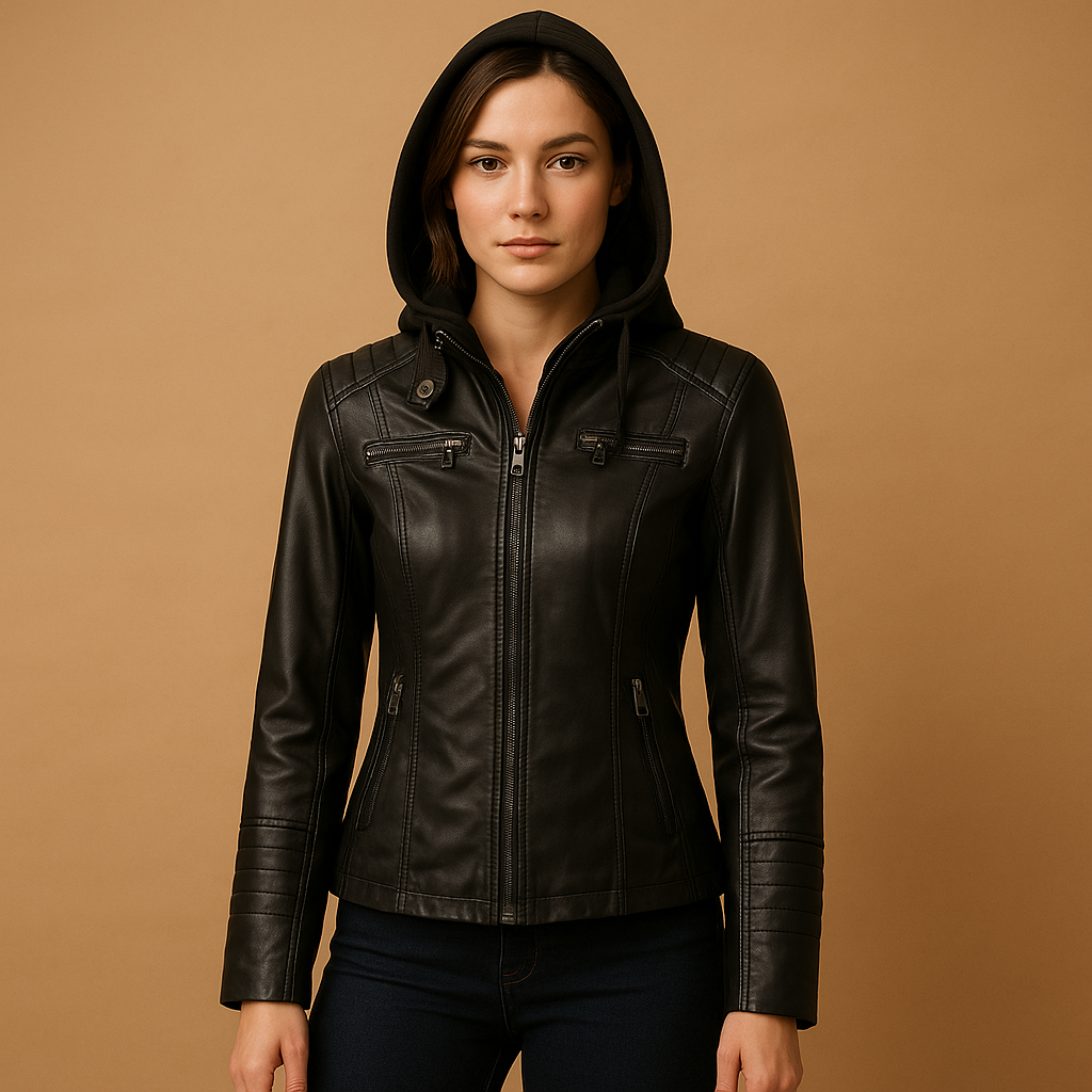 Stylish Fitted Hooded Women's Coat - VibreMode