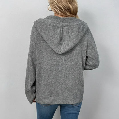 Women's Hooded Knit Cardigan