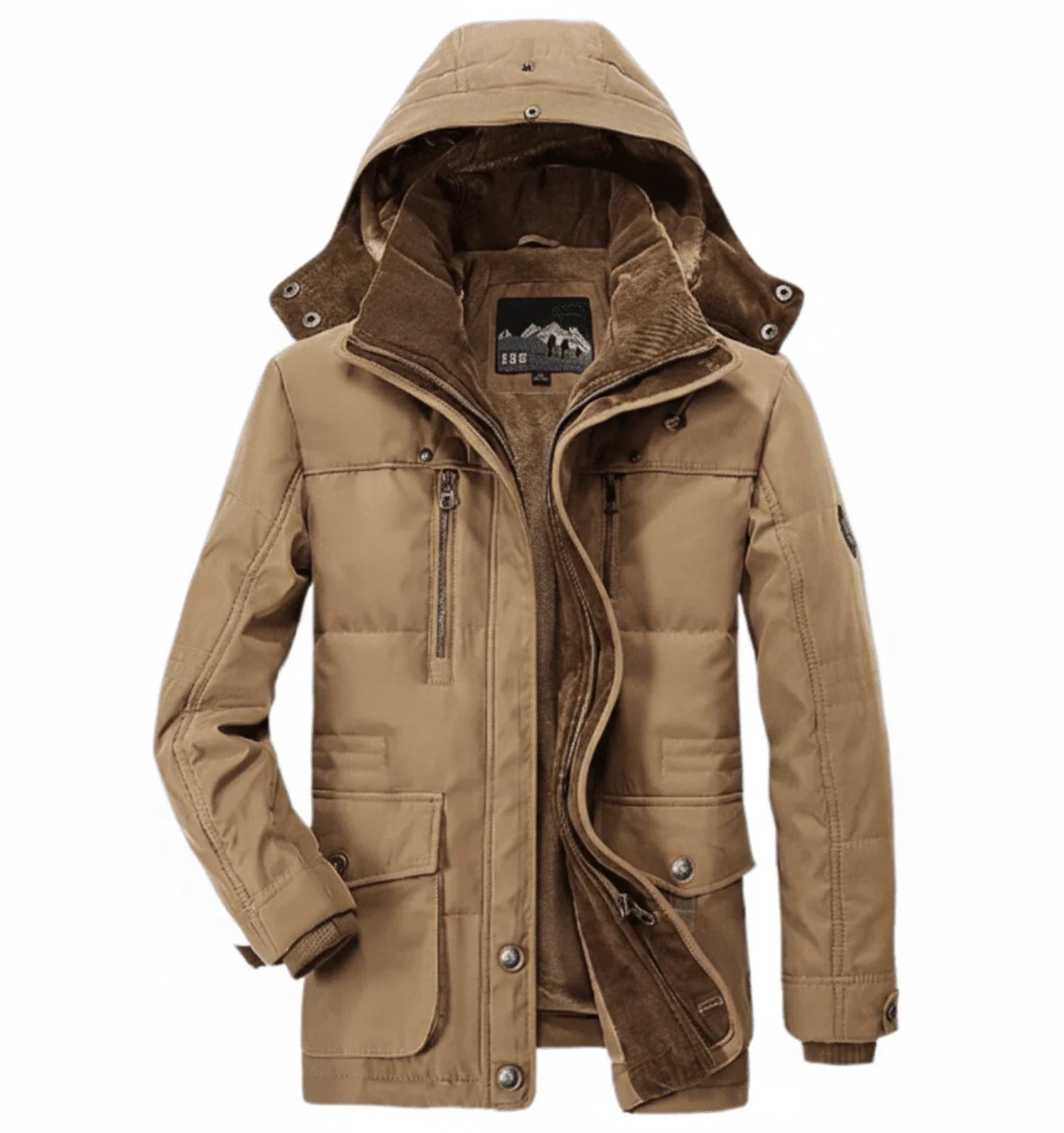Men's Military Hooded Winter Jacket - VibreMode