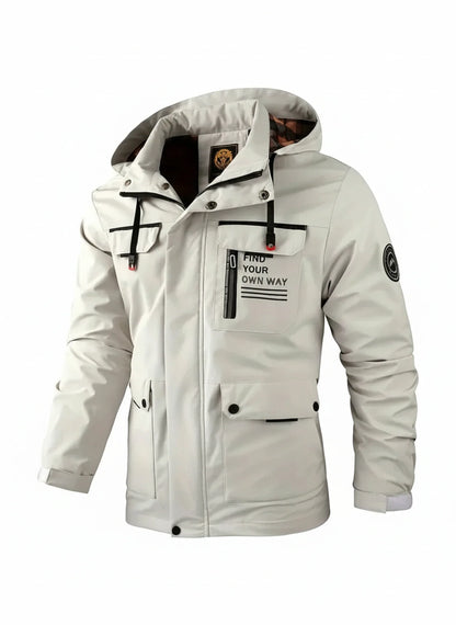 Men's Waterproof Hooded Outdoor Jacket - VibreMode