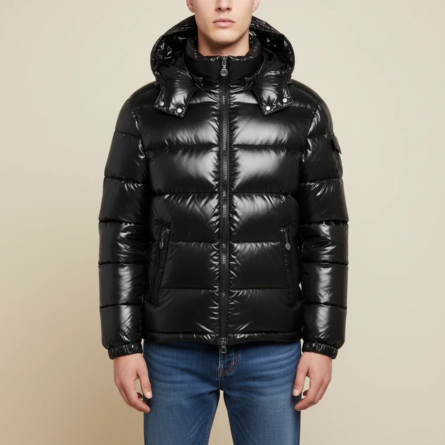 Men's Hooded Puffer Winter Jacket - VibreMode