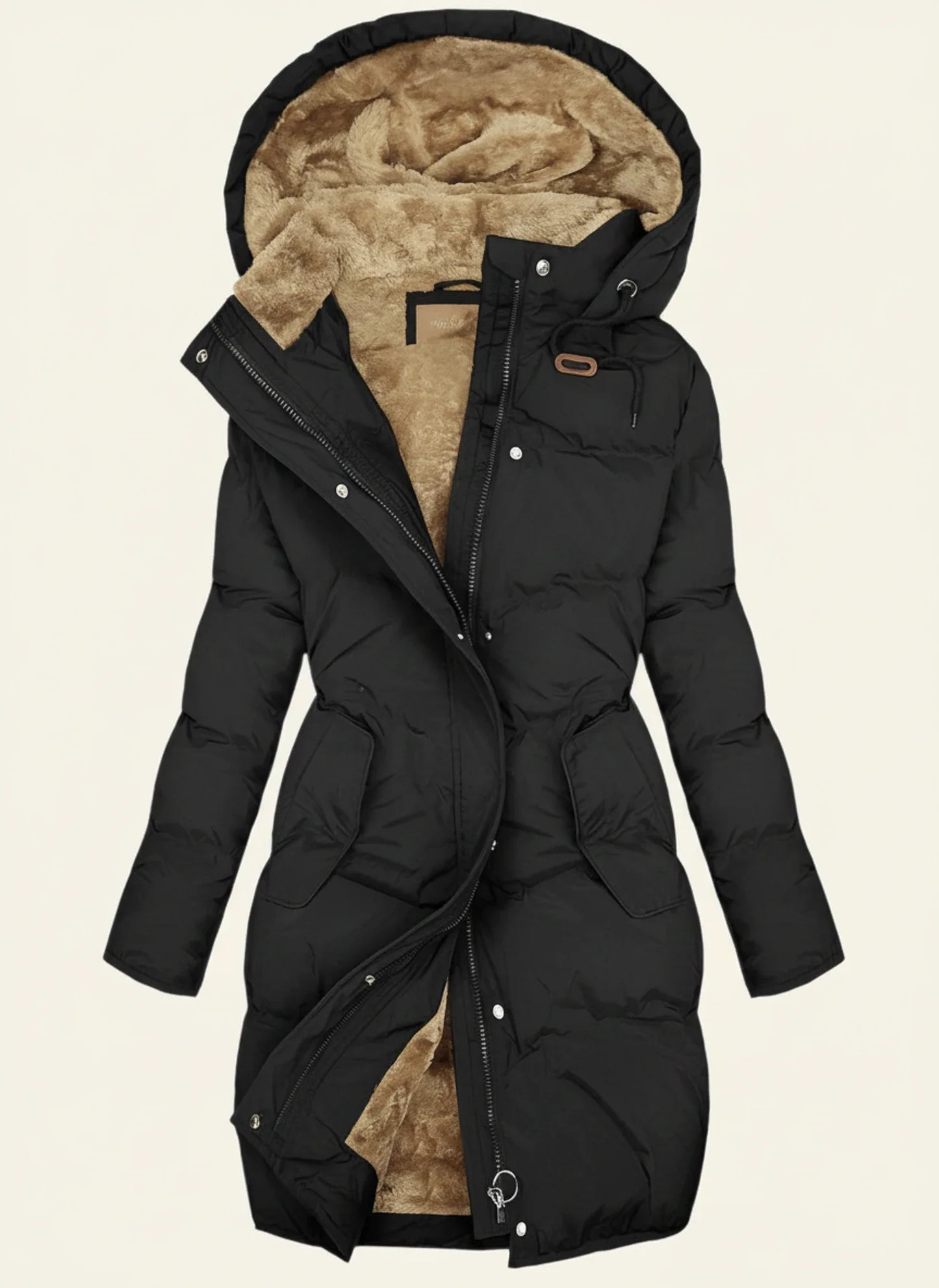 Women's Hooded Puffer Jacket Longline