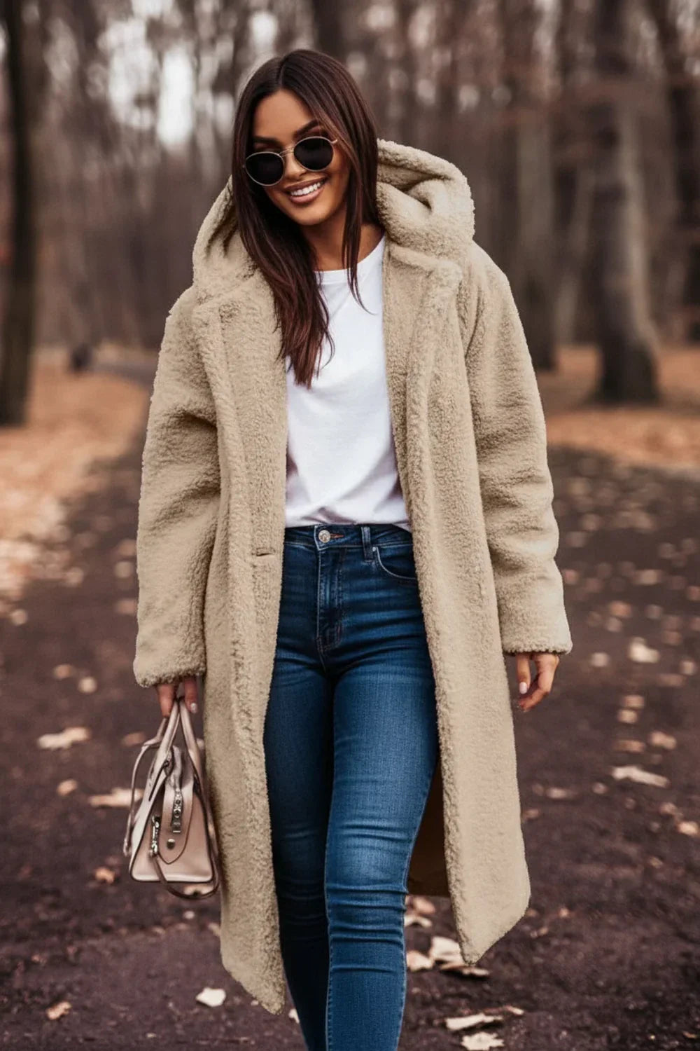 Women's Hooded Teddy Coat - VibreMode