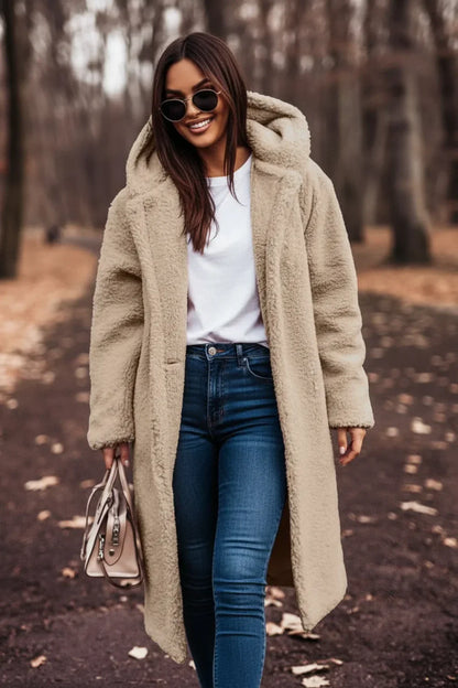 Women's Hooded Teddy Coat - VibreMode