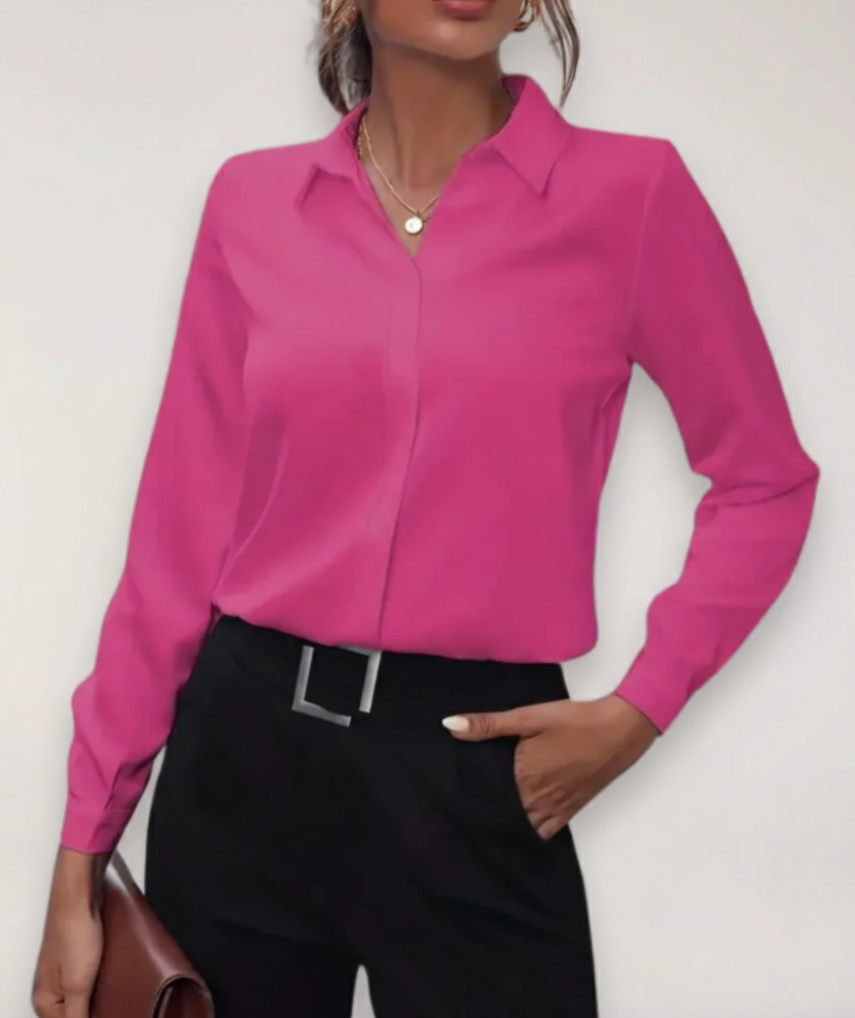 Classic Ladies Work Button Down Shirt