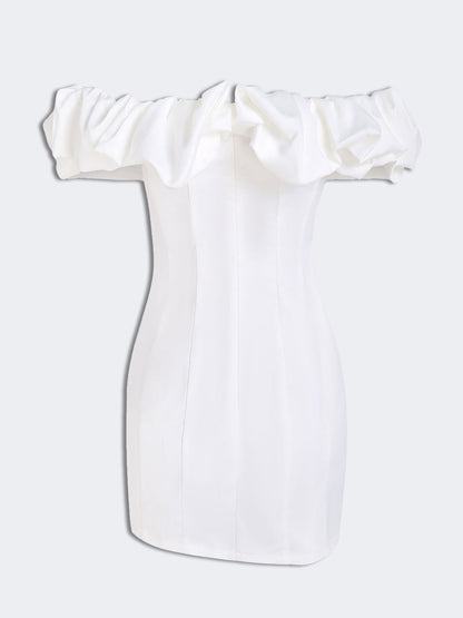 Luxurious Ruched Off Shoulder Party Dress