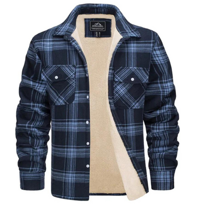 Image of Hugh | Men's Sherpa Lined Flannel Jacket