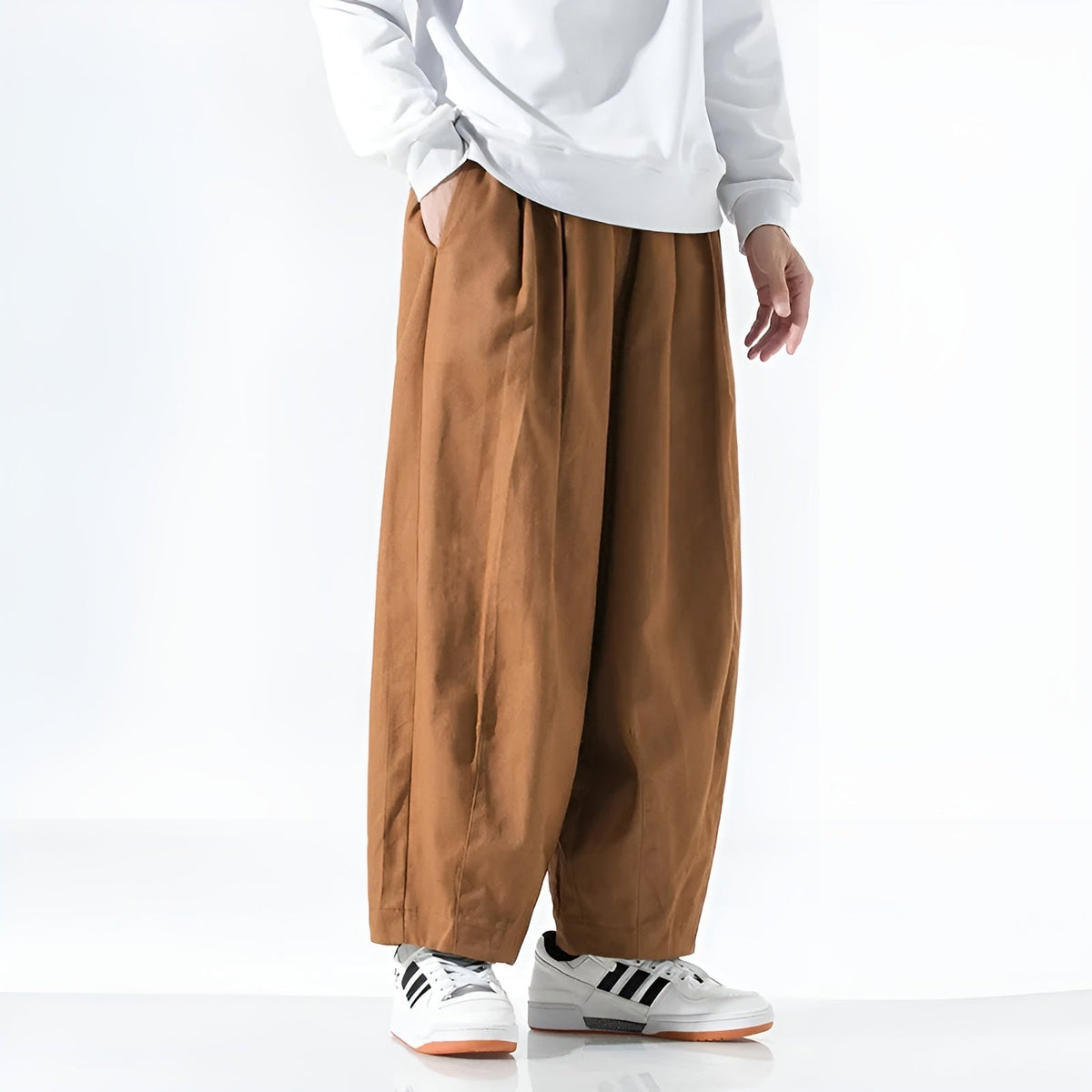 Hunter Men's Pleated Wide Leg Pants - VibreMode