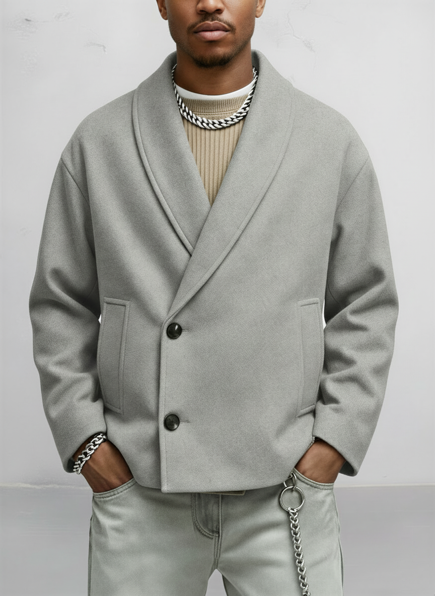 Image of Ian | Men's Shawl Collar Relaxed Fit Jacket
