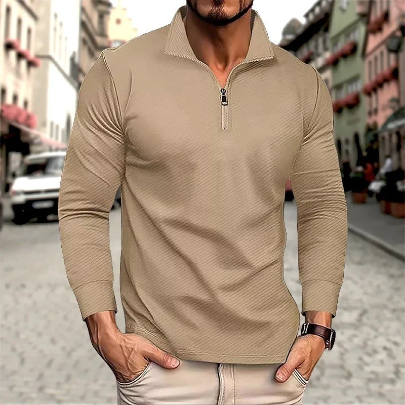 Image of Ike | Men's Long Sleeve Zip Polo
