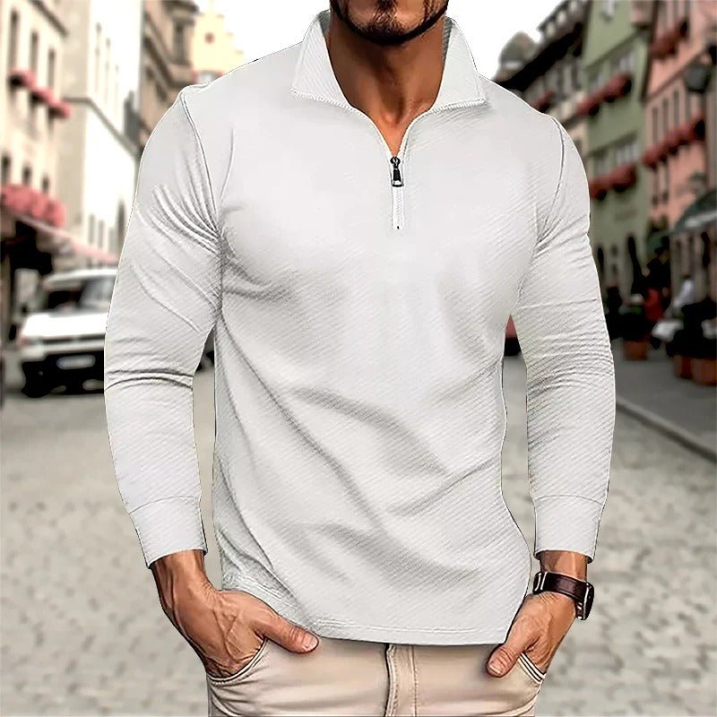 Image of Ike | Men's Long Sleeve Zip Polo