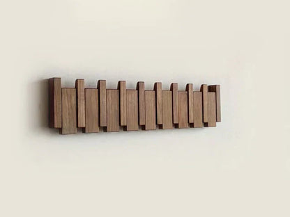 Wooden Wall Coat Rack Musical Design