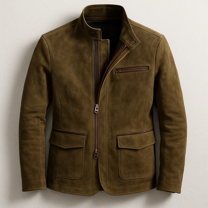 Classic Fitted Zipper Coat