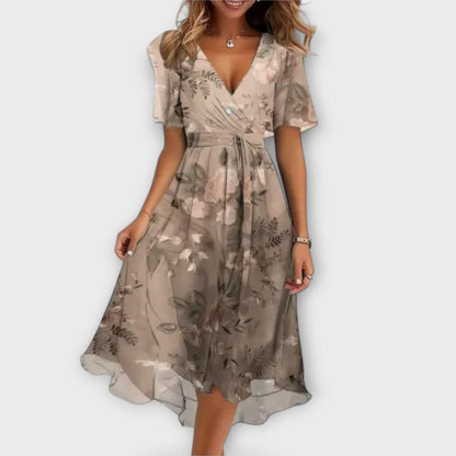 Women's Chic Floral Knee Length Dress