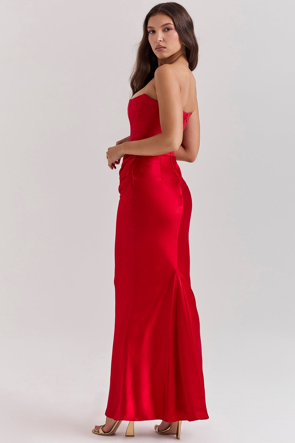 Elegant Ladies Off Shoulder Floor Length Dress