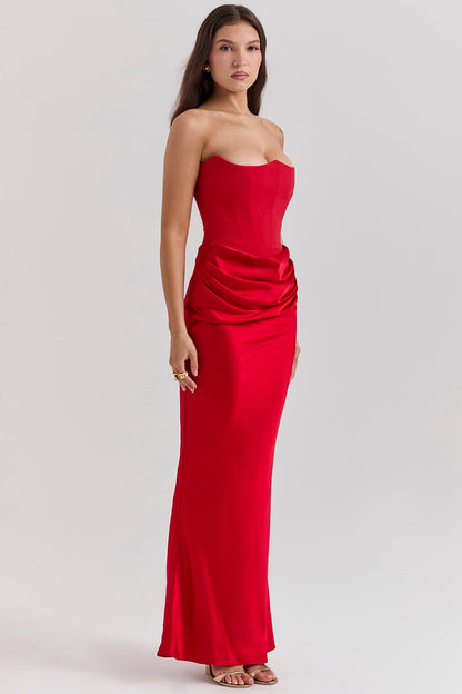 Elegant Ladies Formal Off Shoulder Maxi Dress