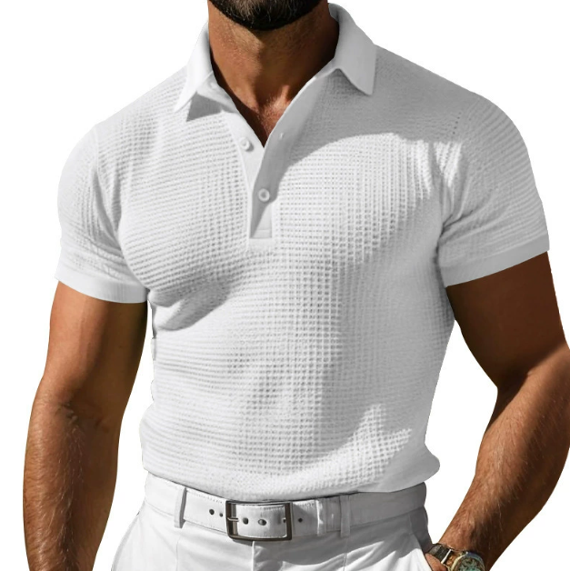 Derrick Men's Knit Polo Shirt Vintage Style