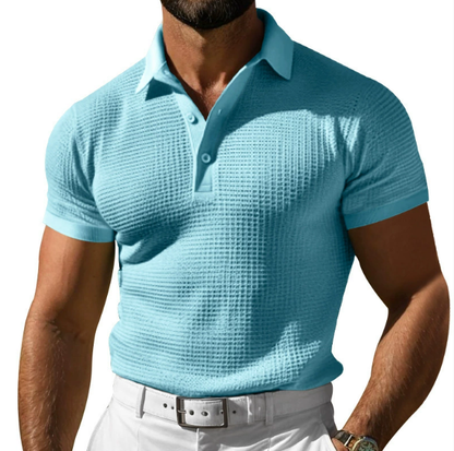 Derrick Men's Knit Polo Shirt Vintage Style