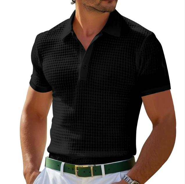 Derrick Men's Knit Polo Shirt Vintage Style