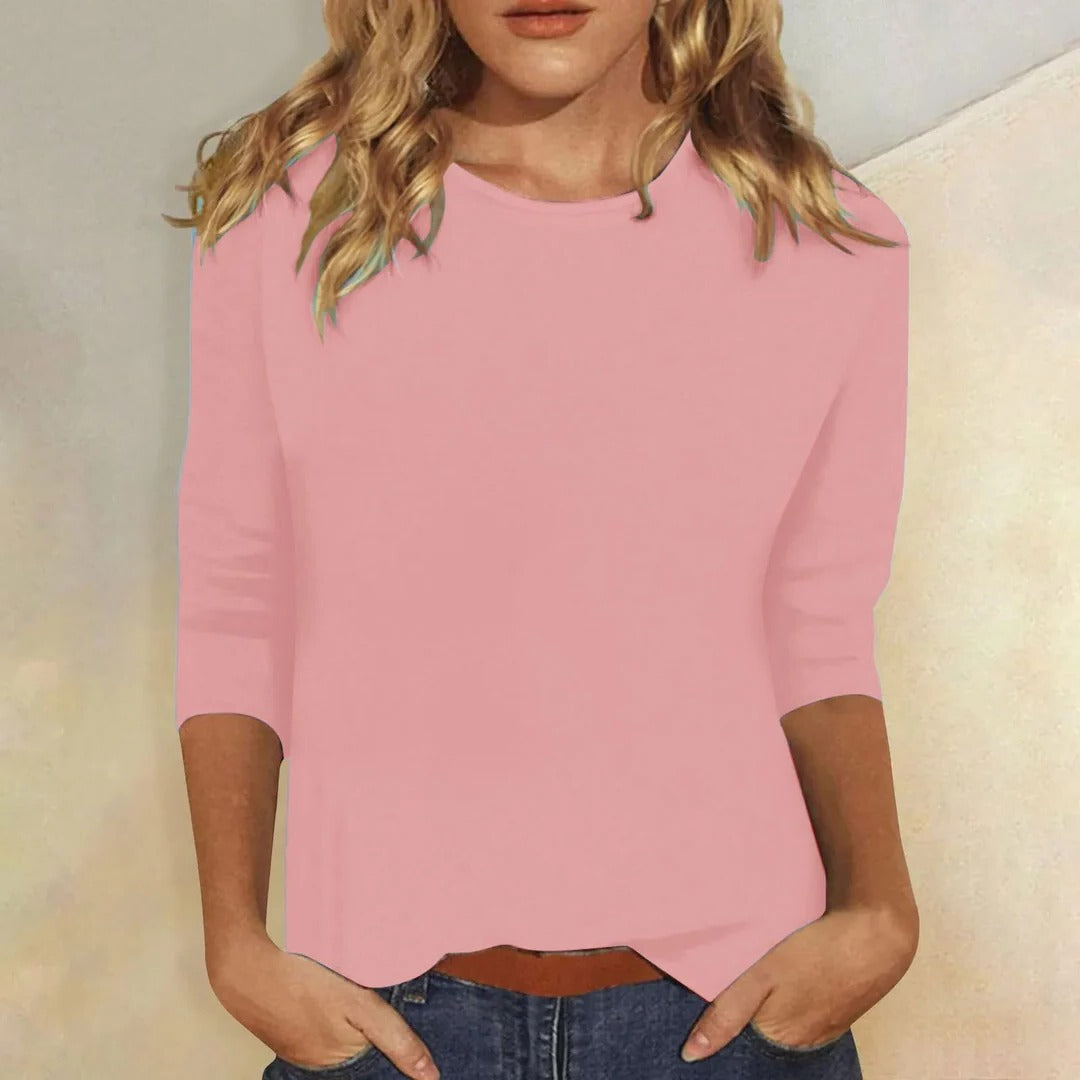 Women's Casual Crew Neck 3/4 Sleeve - VibreMode