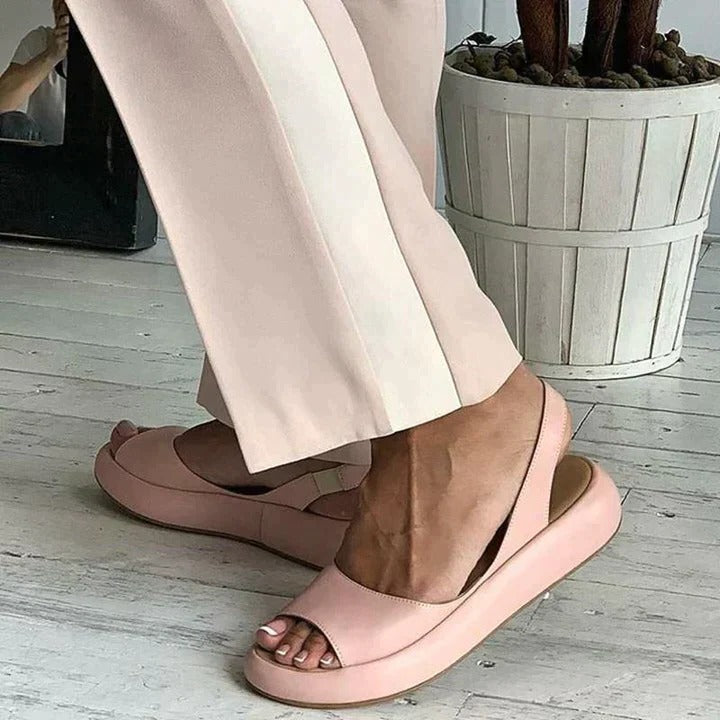 Women's Flat Sandals Peep Toe Slingback