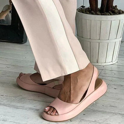 Women's Flat Sandals Peep Toe Slingback