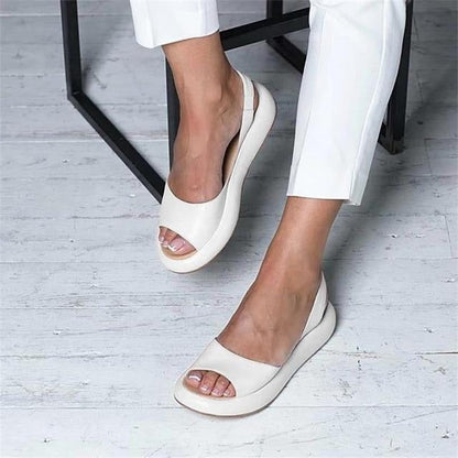 Women's Flat Sandals Peep Toe Slingback