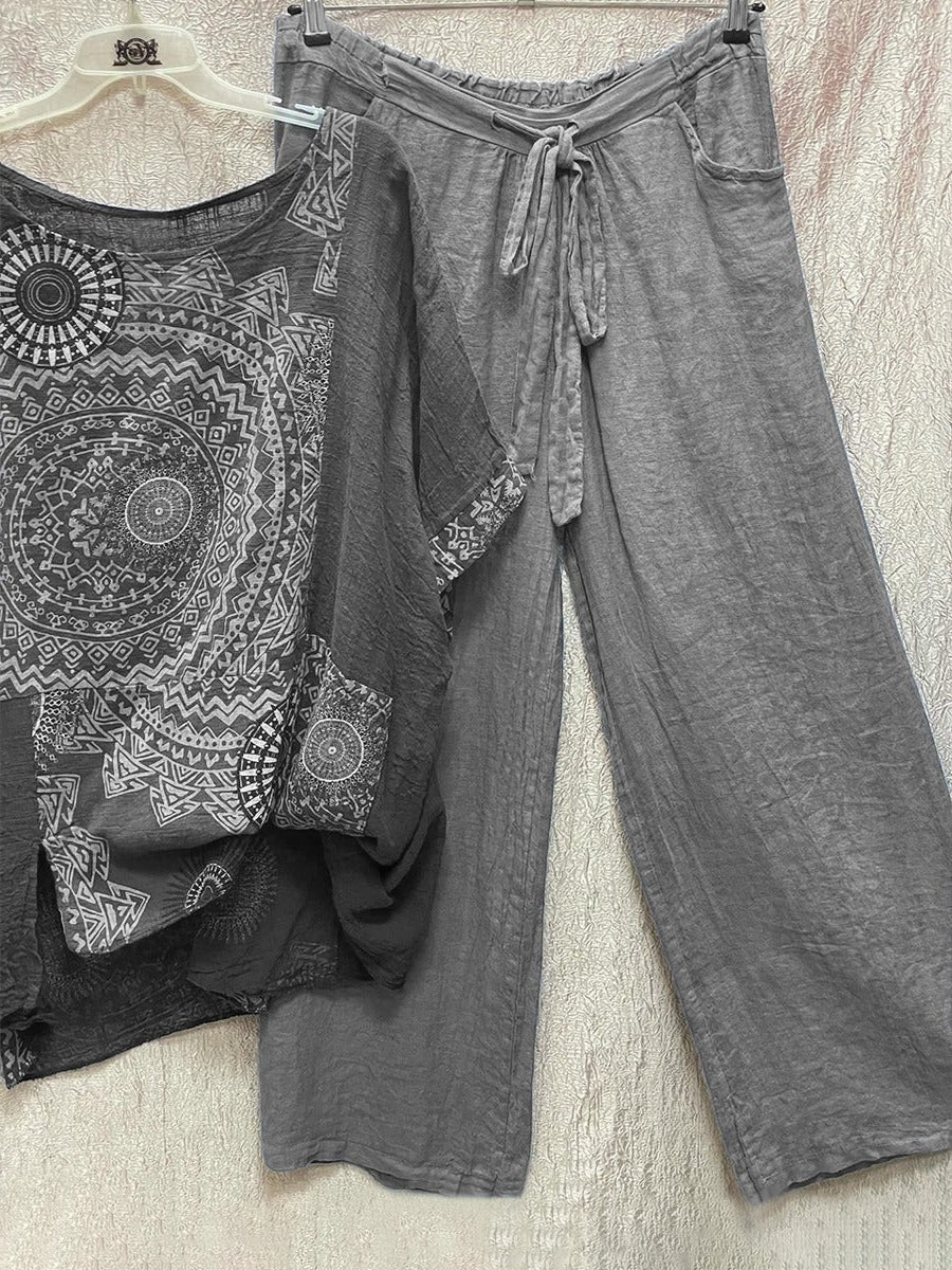Zahara Women's Mandala Print Jumpsuit Set