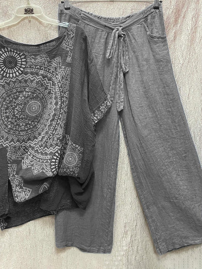 Zahara Women's Mandala Print Jumpsuit Set