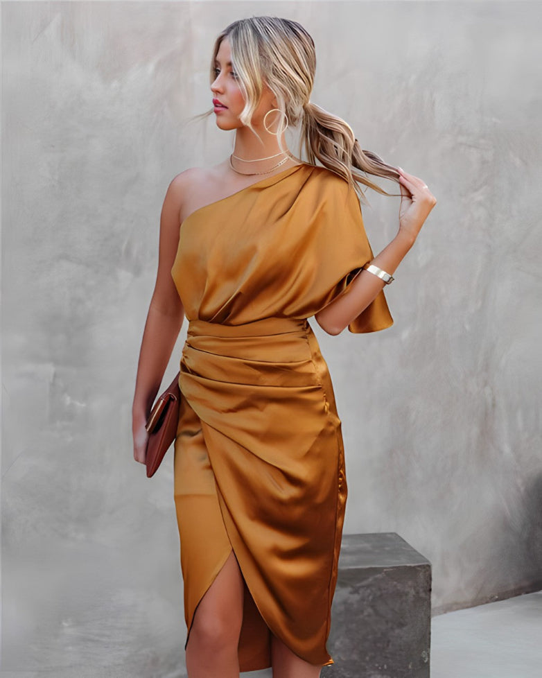 Women's Asymmetrical Off Shoulder Dress