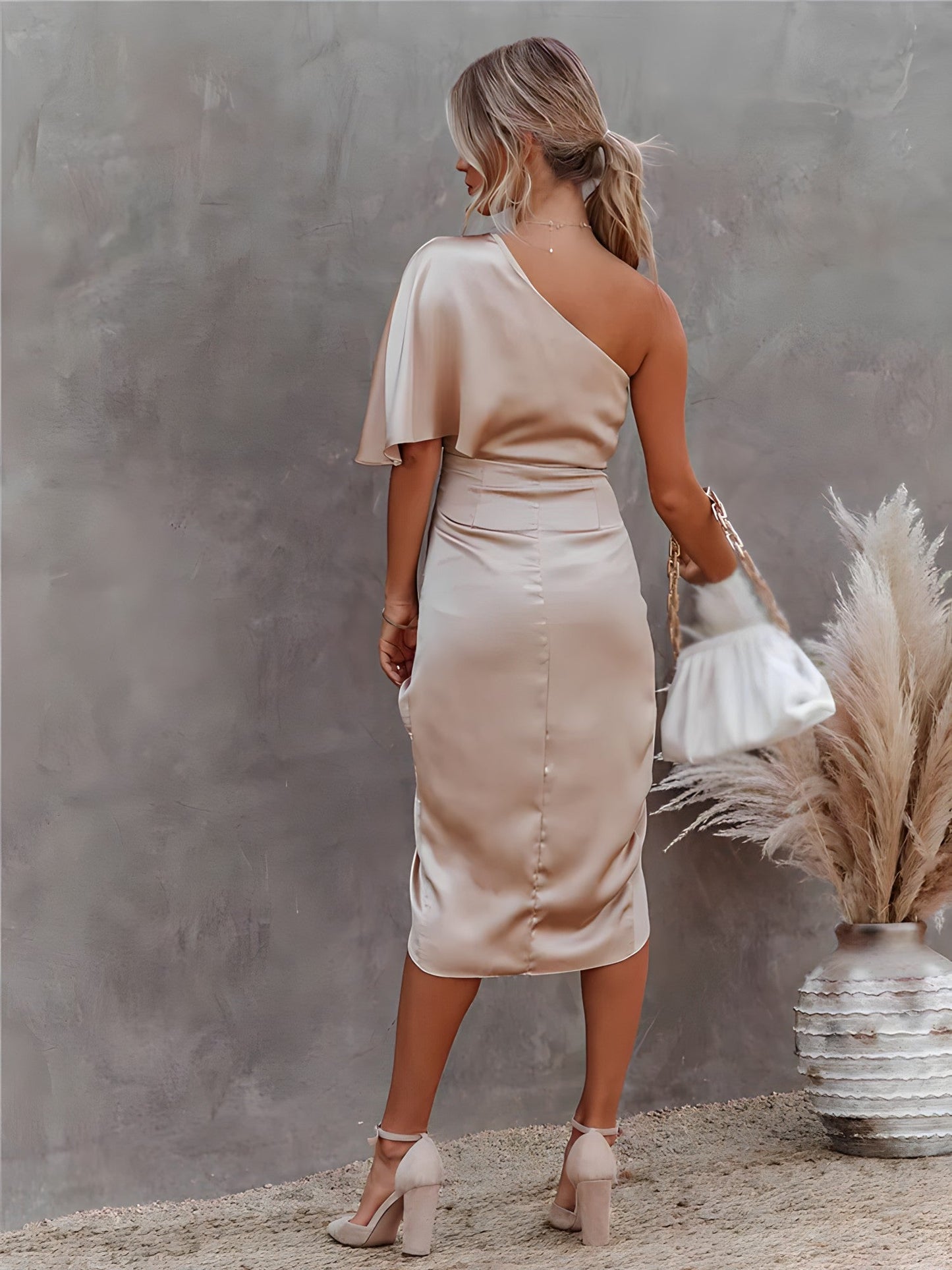 Chic Asymmetrical Evening Gown