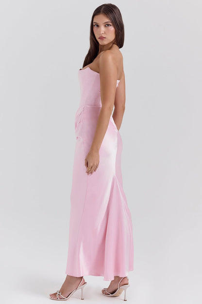 Elegant Ladies Off Shoulder Floor Length Dress