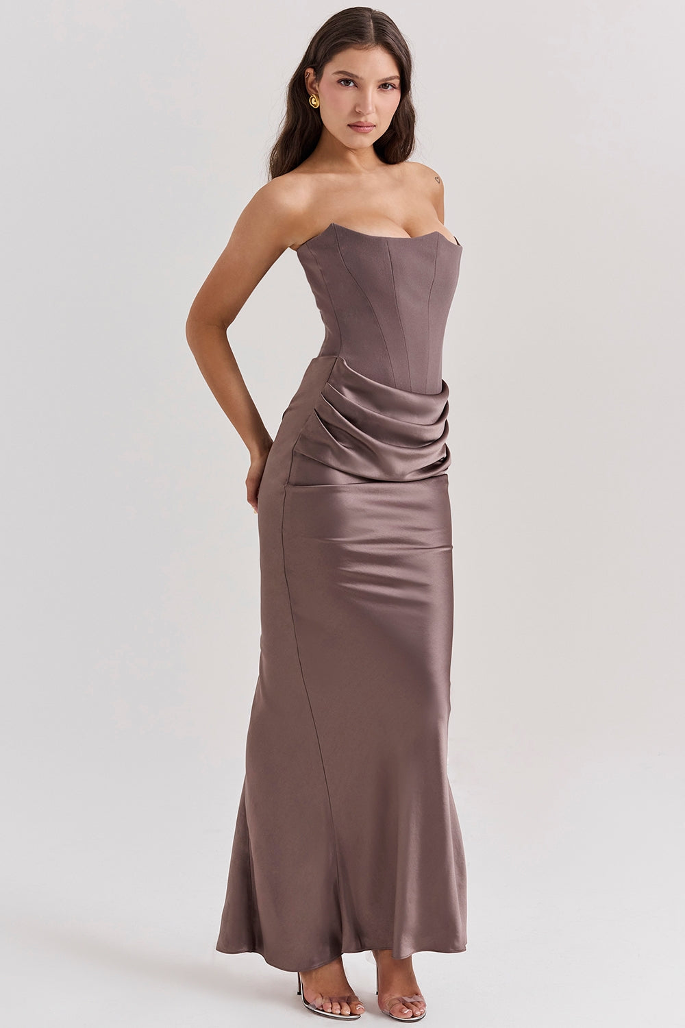 Elegant Ladies Formal Off Shoulder Maxi Dress
