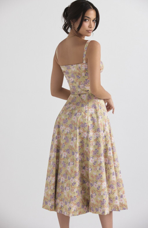 Women's Floral Print Spring Party Dress