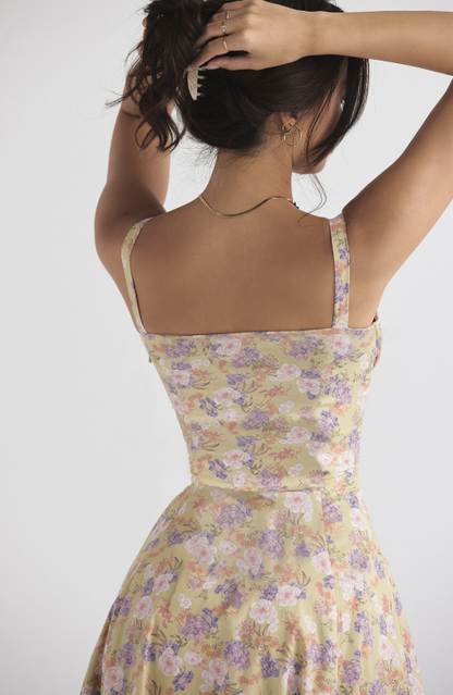 Women's Floral Print Spring Party Dress