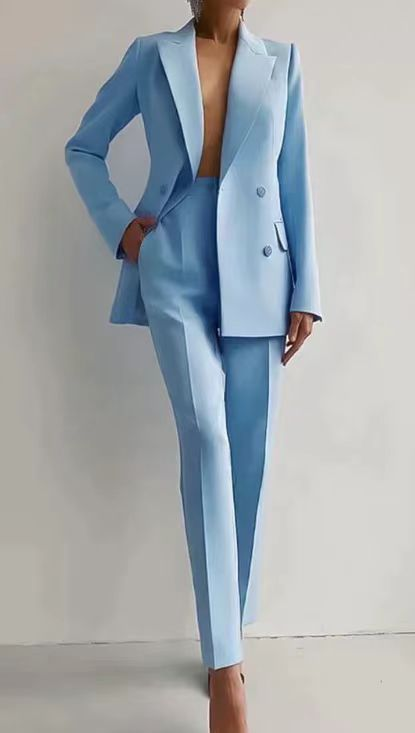 Classic 2 Piece Women's Blazer Pants Suit Set