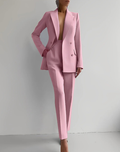 Classic 2 Piece Women's Blazer Pants Suit Set